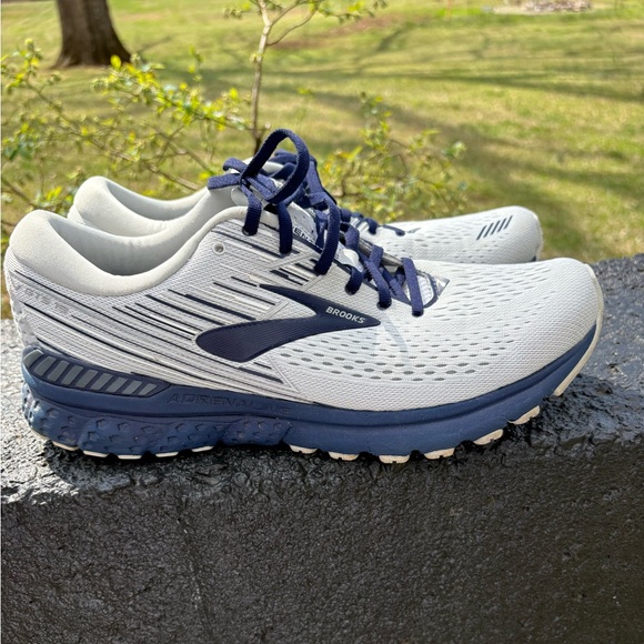 Brooks Other - Brooks Adrenaline 19 Gray and Navy Running Shoes Men’s Size 11D